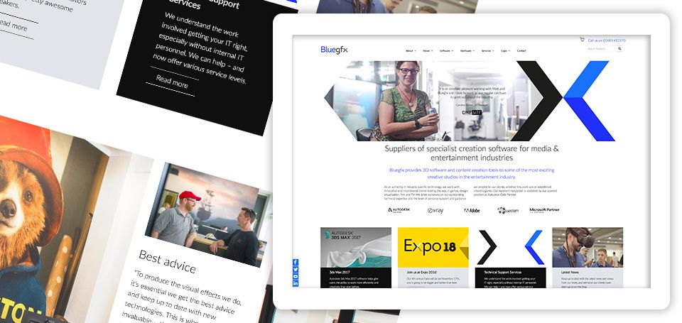 Bluegfx Expo Logo and Website | Ultraviolet online